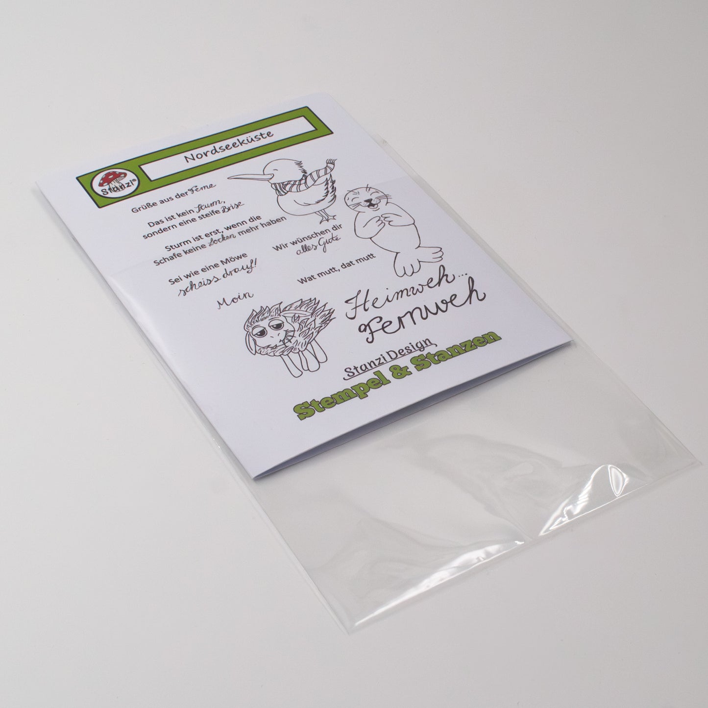 Verpackte Stanzi® Einstiegsversion im Kunststoffbeutel mit Papieretikett