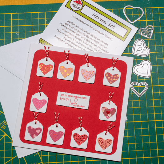 Stanzi® Herzen Stanzschablone