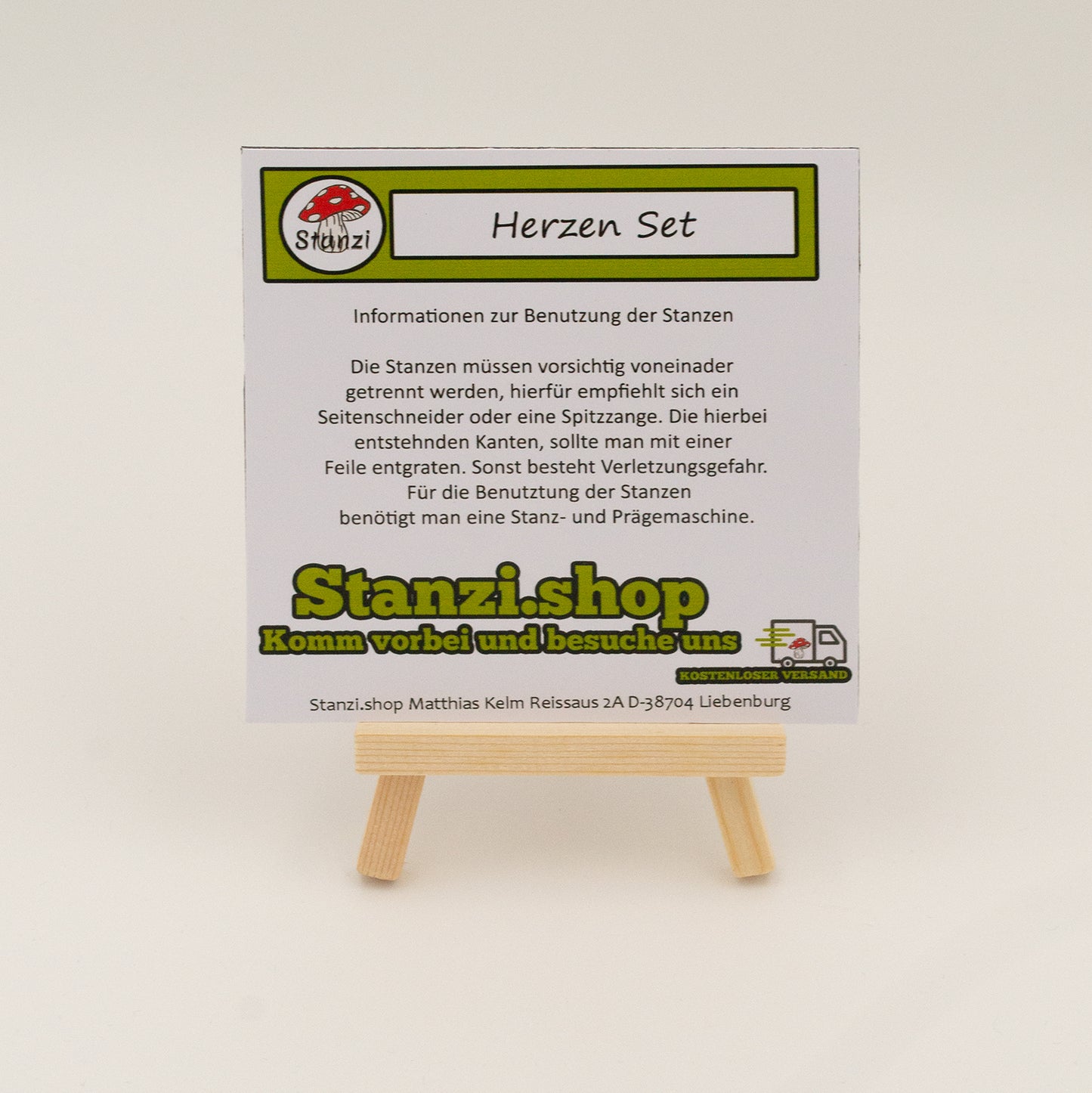 Stanzi® Herzen Stanzschablone