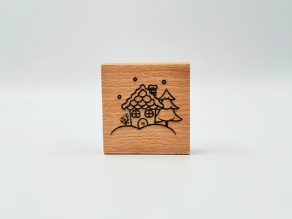 Holzstempel Weihnachtshaus – Stanzi® Design