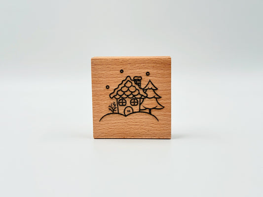 Holzstempel Weihnachtshaus – Stanzi® Design