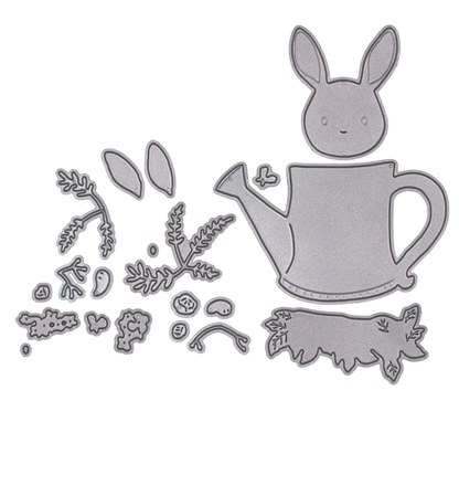 Stanzi® Der Osterhase in der Kanne Stanzschablone