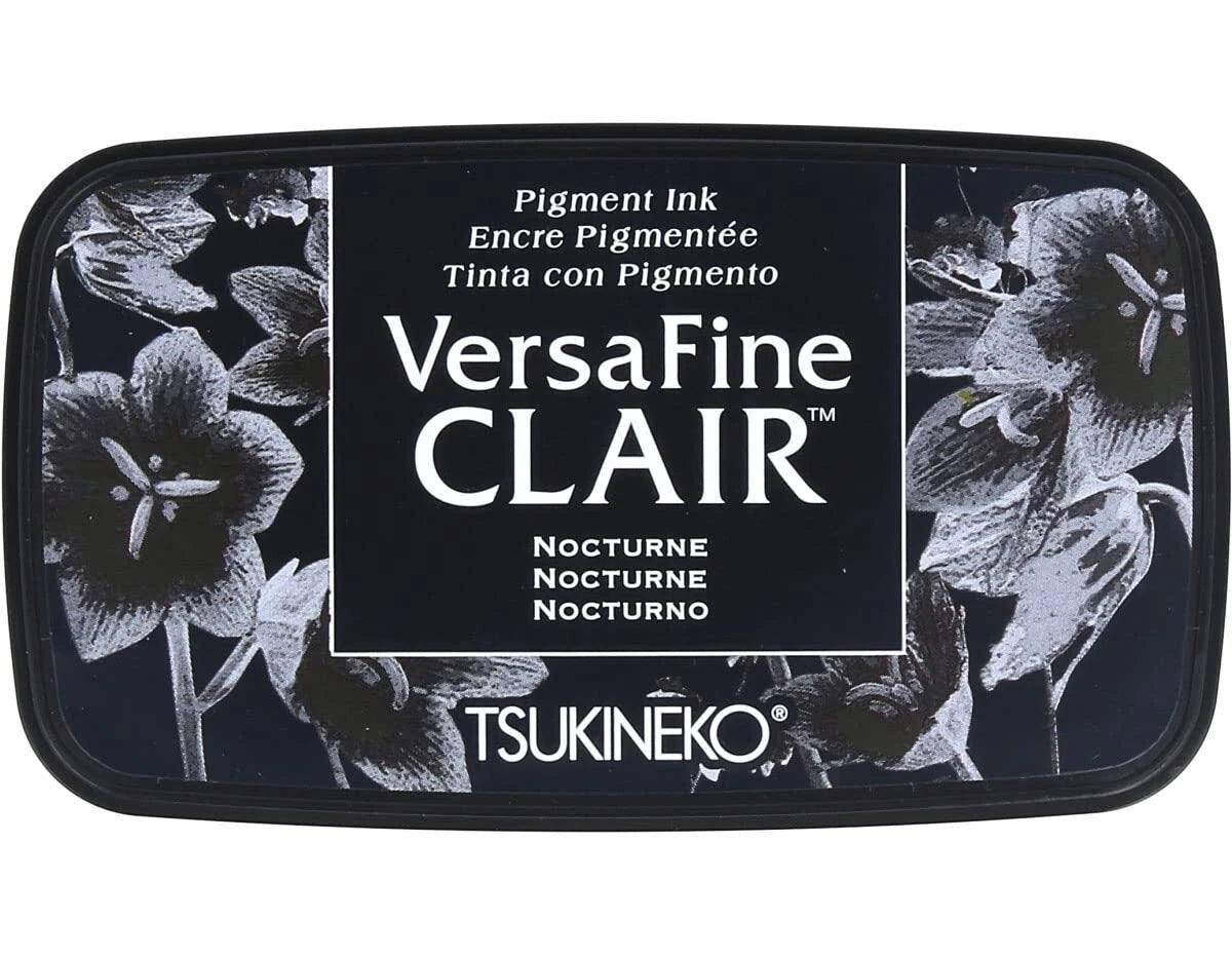 VersaFine Clair Nocturne – schwarzes Pigment-Stempelkissen von Tsukineko®, ideal für detailreiche Stempelabdrücke