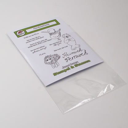 Verpackte Stanzi® Einstiegsversion im Kunststoffbeutel mit Papieretikett
